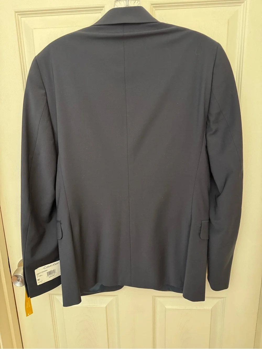 NWT Calvin Klein Men's Milo Skinny Fit Suit Jacket Navy Blue 36S Wool Blend
